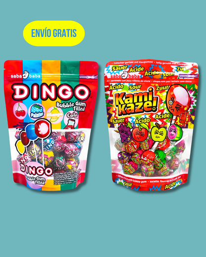 PACK DINGO & KAMIKAZE MIX | Caramelos Rellenos Chicle (Promo envío gratis)